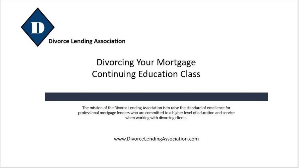 Divorcing Your Mortgage